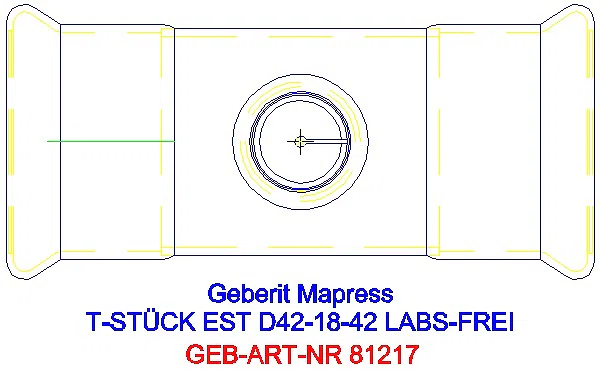 GE Mapress Edelstahl T-Stück reduziert (LABS-frei) d42-18-42_81217_G