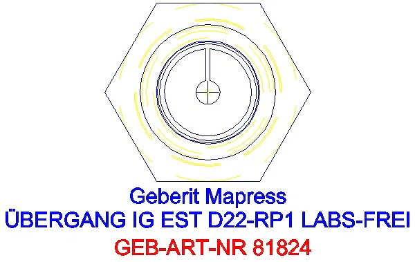 GE Mapress Edelstahl Übergang mit IG (LABS-frei) d22-Rp1_81824_L