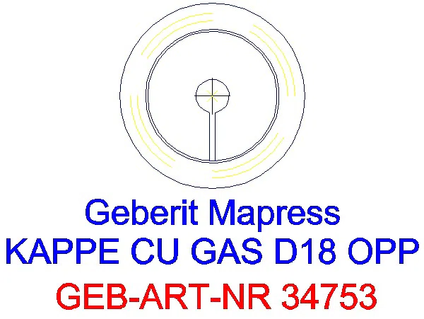 GE Mapress Kupfer Kappe (Gas) d18_34753_L