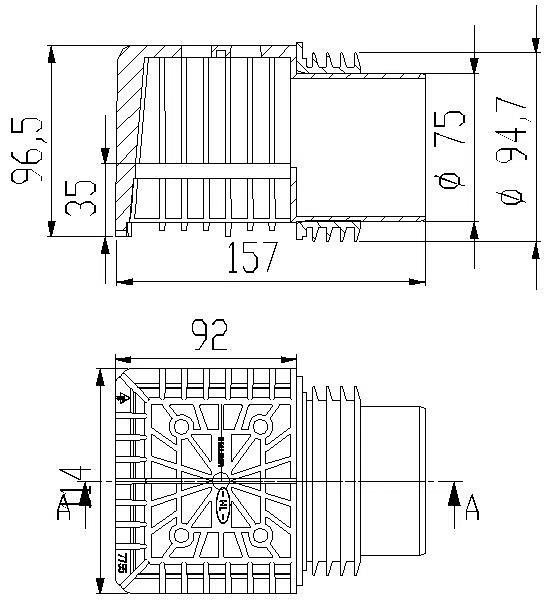 DALLMER Attika-Laubfangkorb mit Notentwässerung, 92 x 114 mm