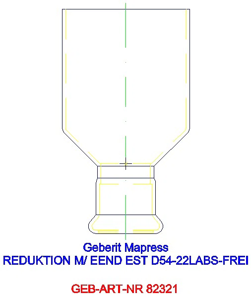 GE Mapress Edelstahl Reduktion mit Einschubende (LABS-frei) d54-22_82321_G