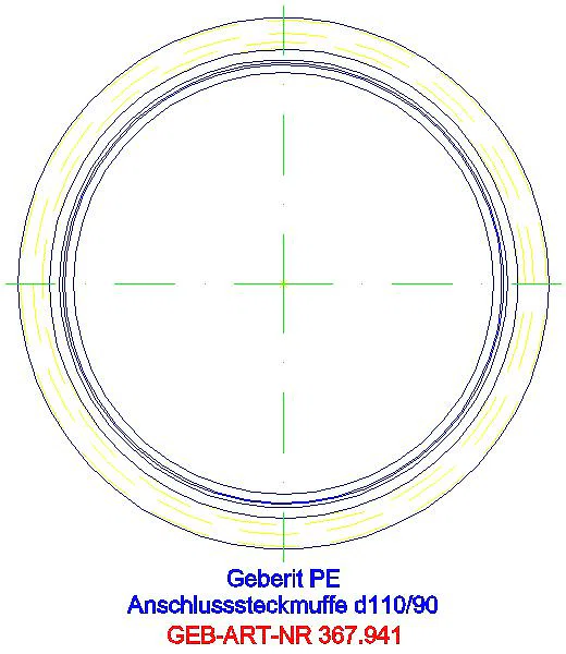 GE PE Anschlusssteckmuffe mit Lippendichtung d110/90_367.941.16.1_G