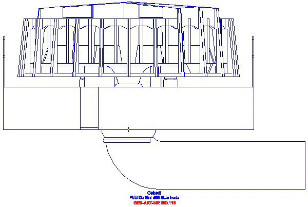 GE Pluvia Dachwassereinlauf: 9l/s Abgang horizontal_359.118.00.1_L
