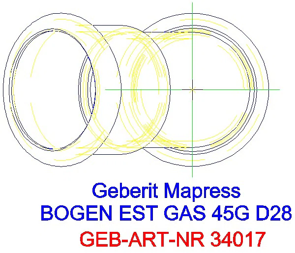 GE Mapress Edelstahl Bogen 45Gr d28 (Gas)_34017_G