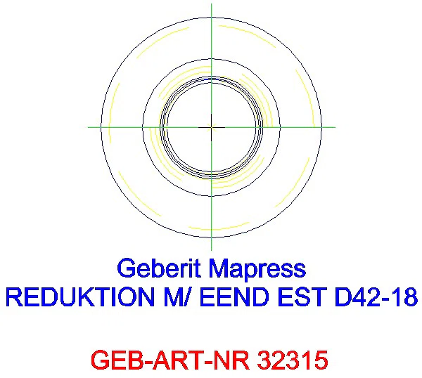 GE Mapress Edelstahl Reduktion mit Einschubende d42-18_32315_A