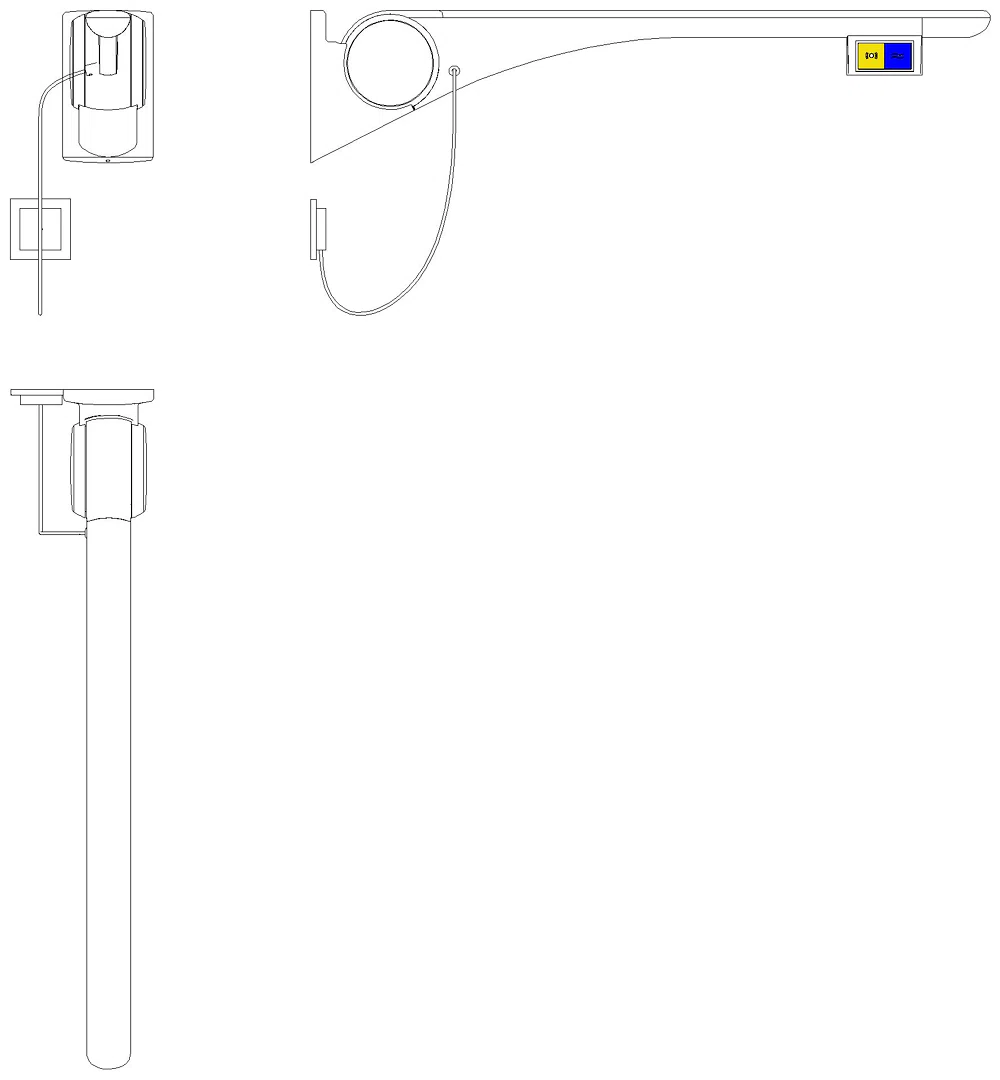 HEWI Stützklappgriff Basic,900 mm,links Spül/FT(E-Ausf.) anthr hgl-wem
