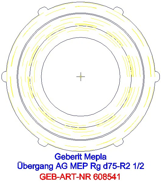 GE Mepla Übergang mit AG Rg d75-R2 1/2_608.541.00.5_L
