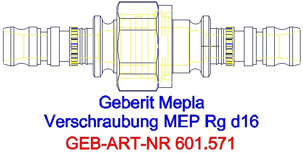 GE Mepla Verschraubung Rg d16_601.571.00.5_A