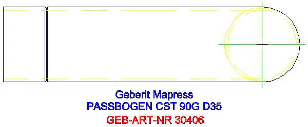 GE Mapress Edelstahl Passbogen 90Gr d35_30406_G