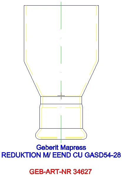 GE Mapress Kupfer Reduktion mit Einschubende (Gas blau) d42-35_34627_G