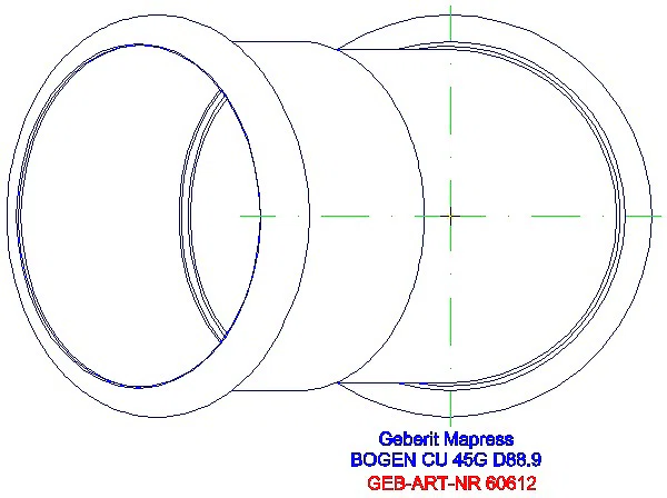 GE Mapress Kupfer Bogen 45Gr d88,9_60612_G