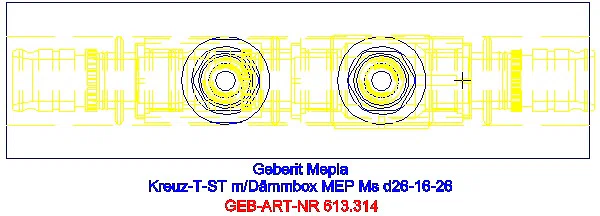 GE Mepla Kreuzungs-T-Stück mit Dämmbox d26-16-26_613.314.00.5_G