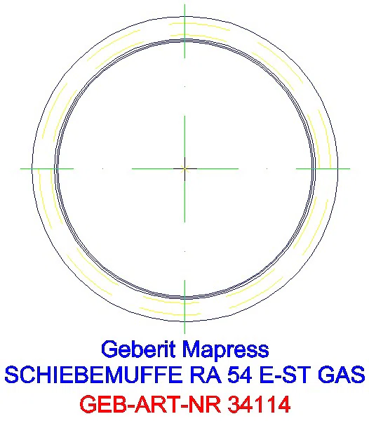 GE Mapress Edelstahl Schiebemuffe d54 (Gas)_34114_L