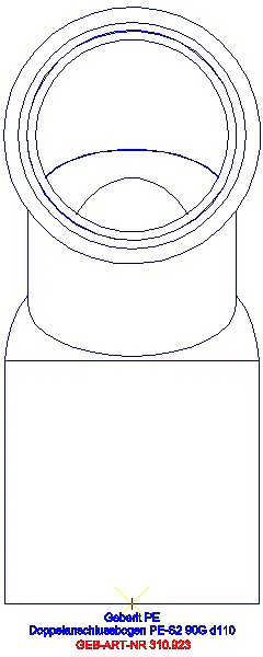 GE Silent-db20 Doppelanschlussbogen 90Gr d110/90_310.923.14.1_L