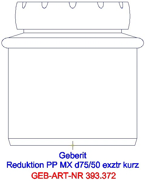 GE Silent-Pro Reduktion exzentrisch d75mm d1=50mm_393.372.14.1_A
