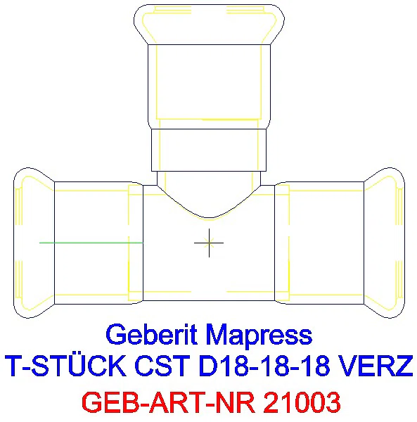 GE Mapress C-Stahl T-Stück egal d18-18-18_21003_A