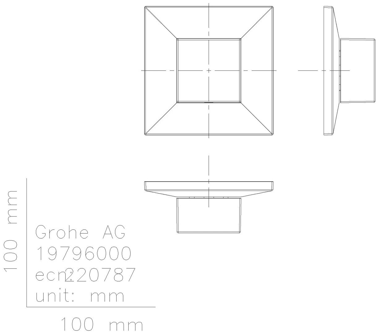 GROHE UP-Ventil Oberbau Allure Brilliant 29398 FMS hard graphite gebürstet