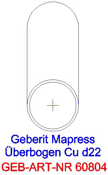 GE Mapress Kupfer Überbogen d22_60804_L