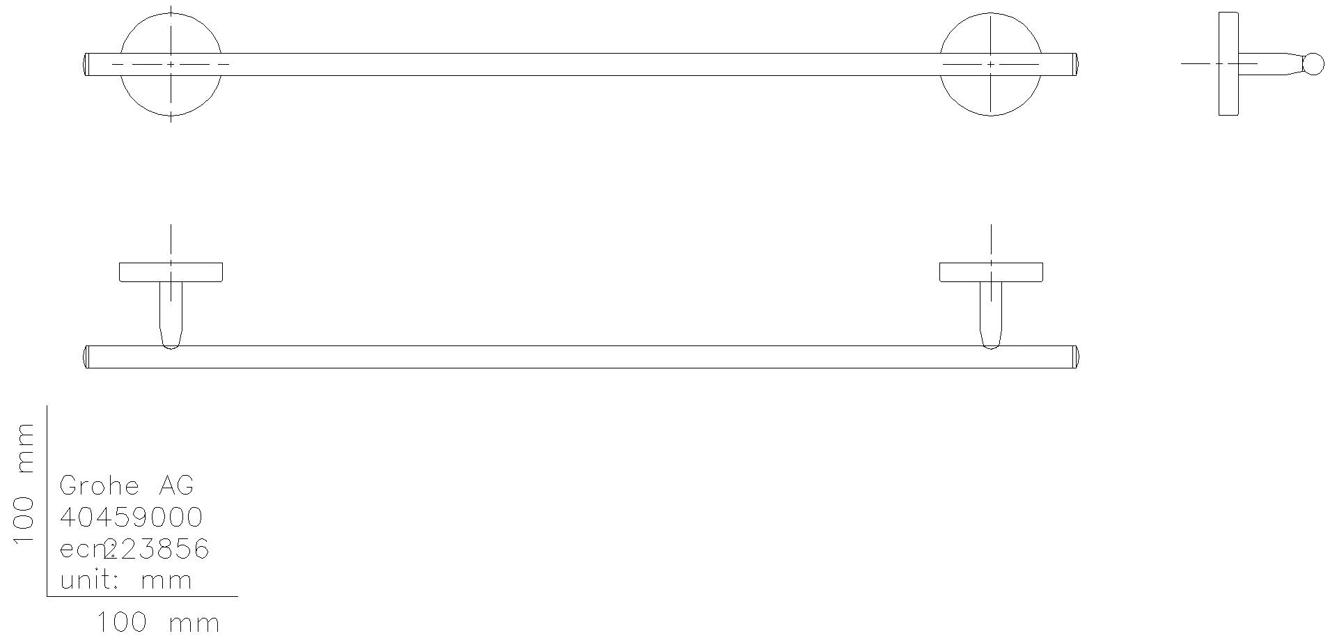 GROHE Badetuchhalter BauCosmopolitan 40459_1 chrom