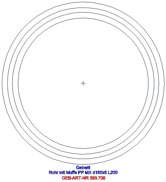 GE Silent-Pro Rohr mit Muffe d160mm L200cm_393.706.14.1_A