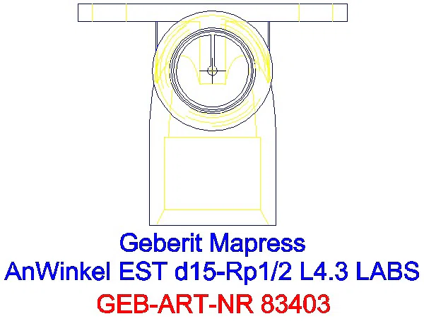 GE Mapress Edelstahl Anschlusswinkel 90Gr ( LABS-frei) d15-Rp1/2_83403_G