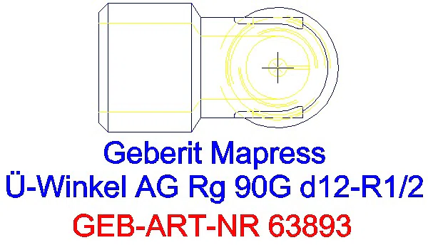 GE Mapress Kupfer Übergangswinkel 90Gr mit AG Rg d12-R1/2_63893_G