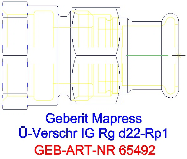 GE Mapress Kupfer Übergangsverschraubung mit IG Rg d22-Rp1_65492_G