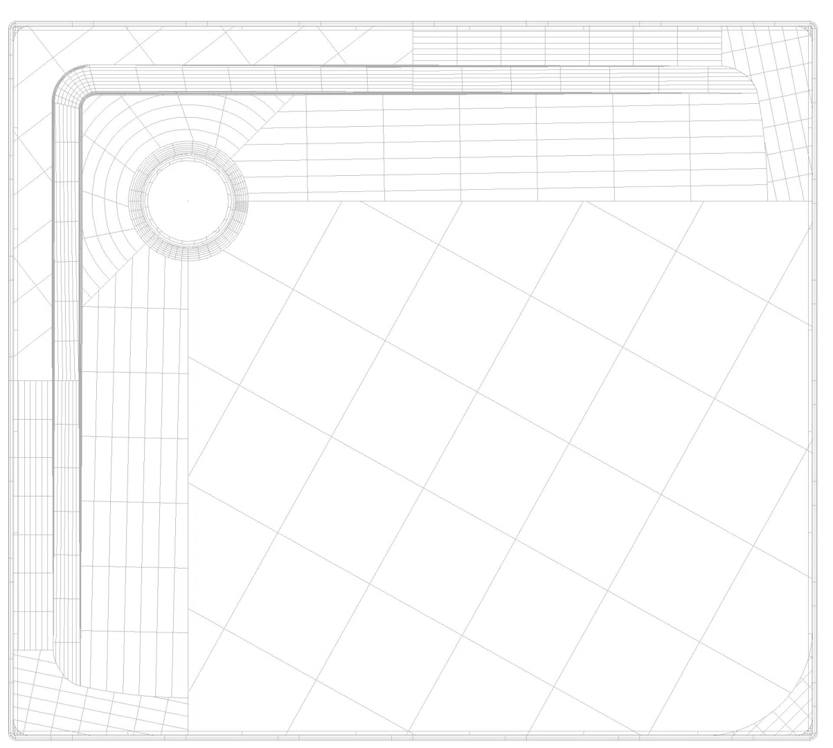 KALDEWEI SUPERPLAN MIT WANNENTRÄGER EXTRAFLACH Duschfläche, 800x900x32 mm, Modell-Nr: 1840-5