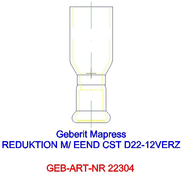 GE Mapress C-Stahl Reduktion mit Einschubende d22-12 verzinkt_22304_G