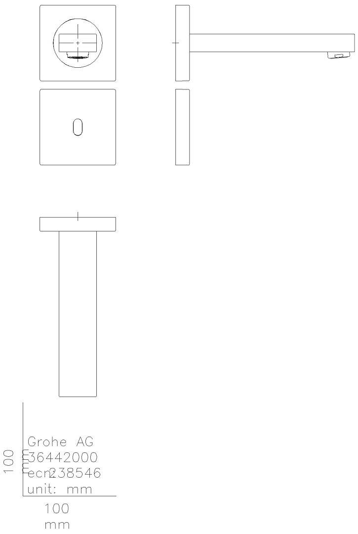GROHE WT-IR-Elektronik Eurocube E 36442 ohne Mischung Steckertrafo chrom