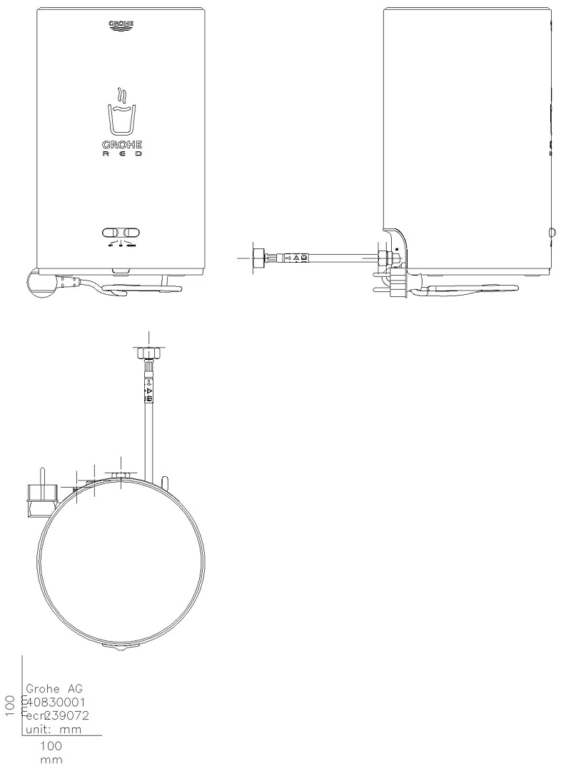 GROHE Boiler GROHE Red 40830_1 M-Size für kochendes und warmes Wasser