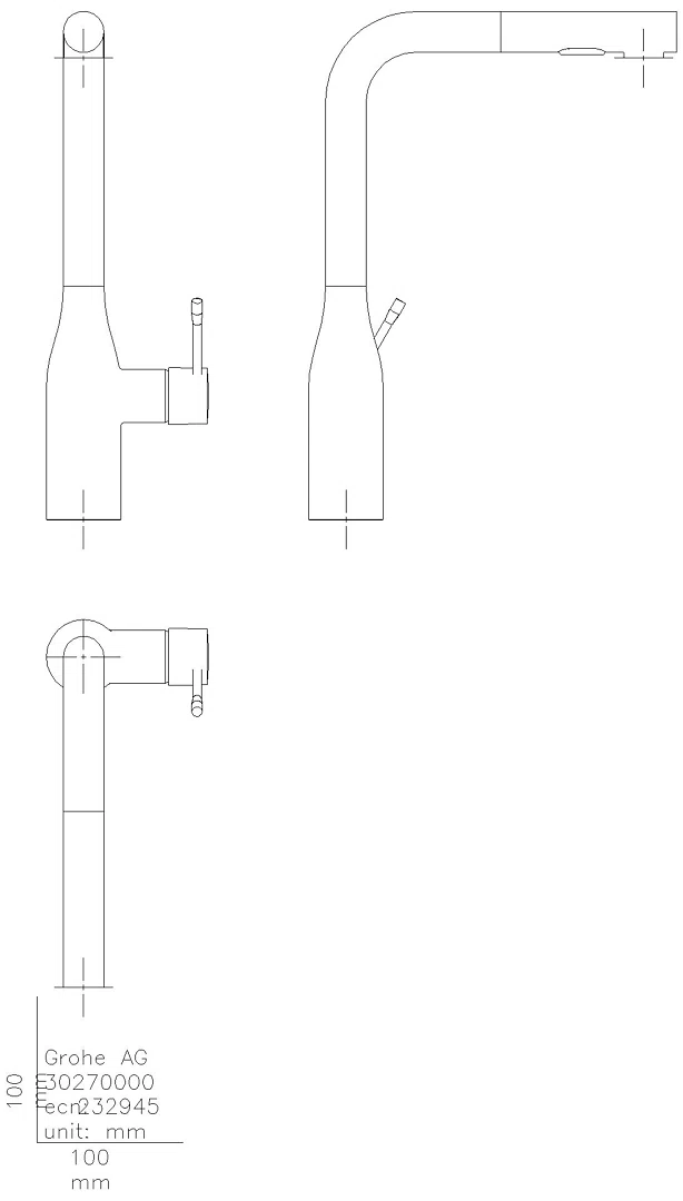 GROHE EH-Spültischbatterie Essence 30504 azb. Dual Spülbrause phantom black