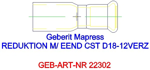 GE Mapress C-Stahl Reduktion mit Einschubende d18-12 verzinkt_22302_L