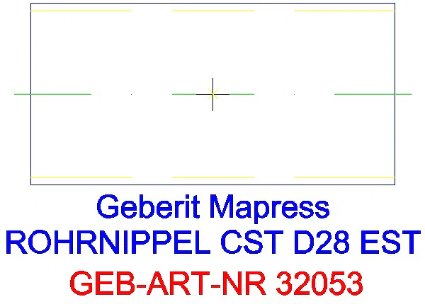 GE Mapress Edelstahl Rohrnippel d28_32053_L