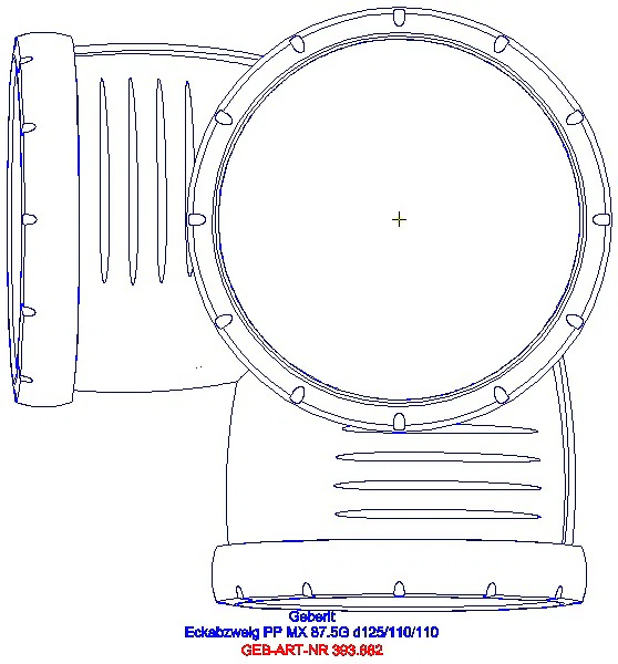 GE Silent-Pro Eckabzweig 87,5Gr d125/110/110_393.662.14.1_G