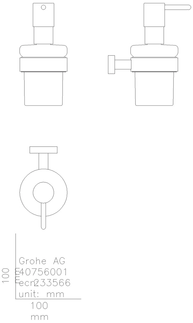 GROHE Seifenspender Essentials Cube 40756_1 mit Halter chrom
