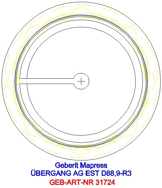 GE Mapress Edelstahl Übergang mit AG d88,9-R3_31724_L