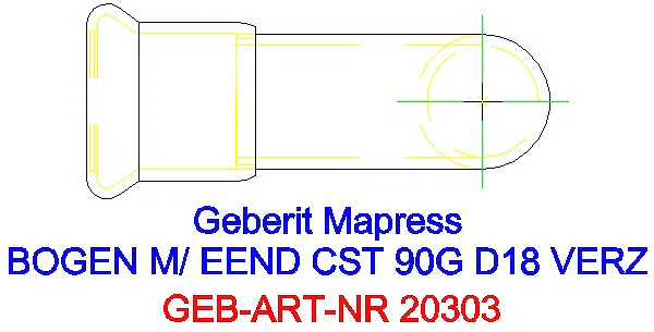 GE Mapress C-Stahl Bogen 90Gr mit Einschubende d18 verzinkt_20303_G