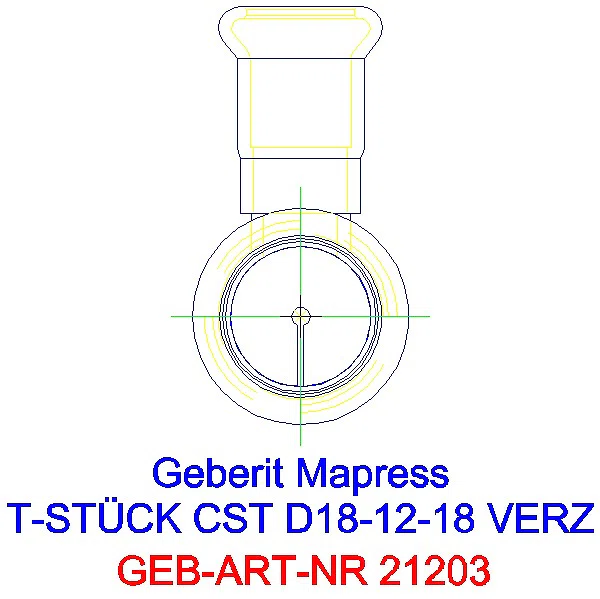GE Mapress C-Stahl T-Stück reduziert d18-12-18 verzinkt_21203_L