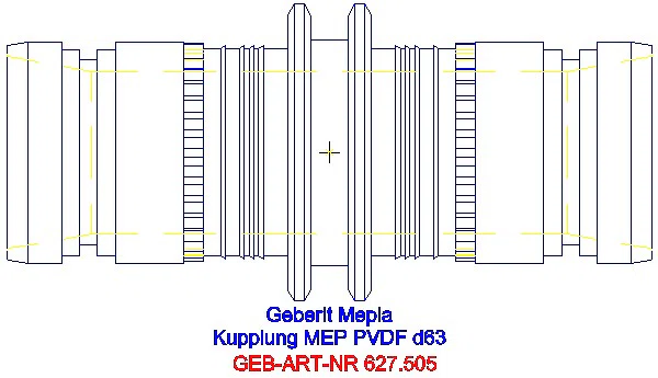 GE Mepla Kupplung PVDF d63_627.505.00.5_G