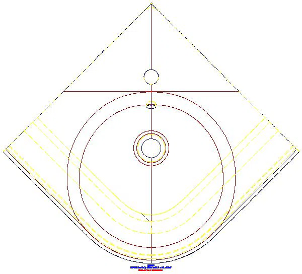 Renova Compact Eckwaschtisch 69,5x61,5cm, m. Hl., m. Ül.,  KeraTect_226150600_G