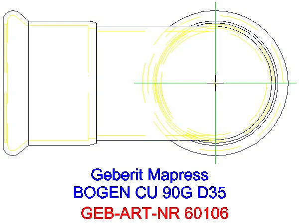 GE Mapress Kupfer Bogen 90Gr d35_60106_G