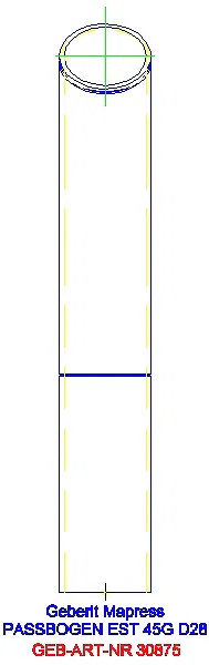 GE Mapress Edelstahl Passbogen 45Gr d28_30875_L