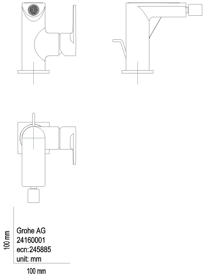 GROHE EH-Bidetbatterie Allure 24160_1 satin steel