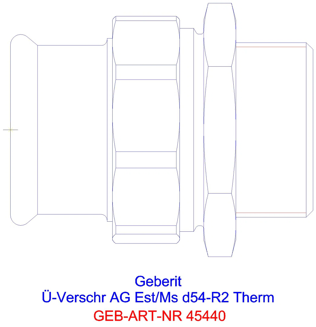GE Mapress Therm Übergangsverschr. mit AG d42-R1 1/2_45440_g