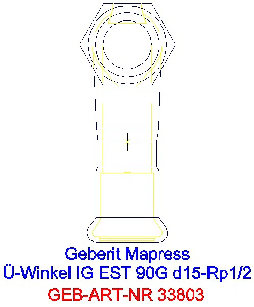 GE Mapress Edelstahl Übergangswinkel 90Gr mit IG d15-Rp1/2_33803_L