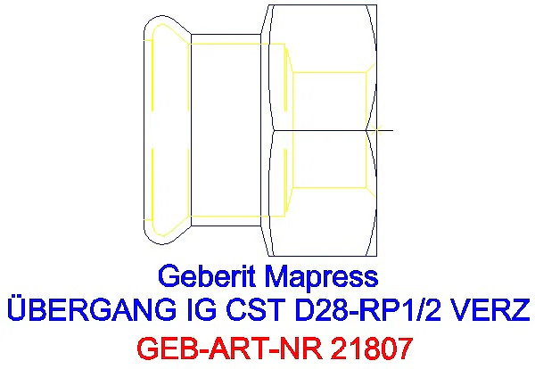 GE Mapress C-Stahl Übergang mit IG d28-Rp1/2 verzinkt_21807_A