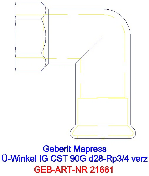 GE Mapress C-Stahl Übergangswinkel 90Gr mit IG d28-Rp3/4 verzinkt_21661_A