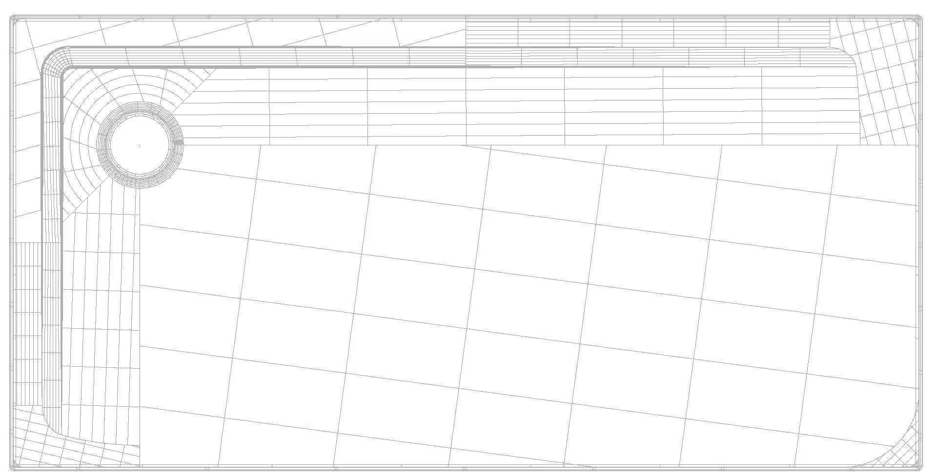 KALDEWEI SUPERPLAN mit Wannenträger Duschfläche, 700x1400x32 mm, Modell-Nr: 1826-2