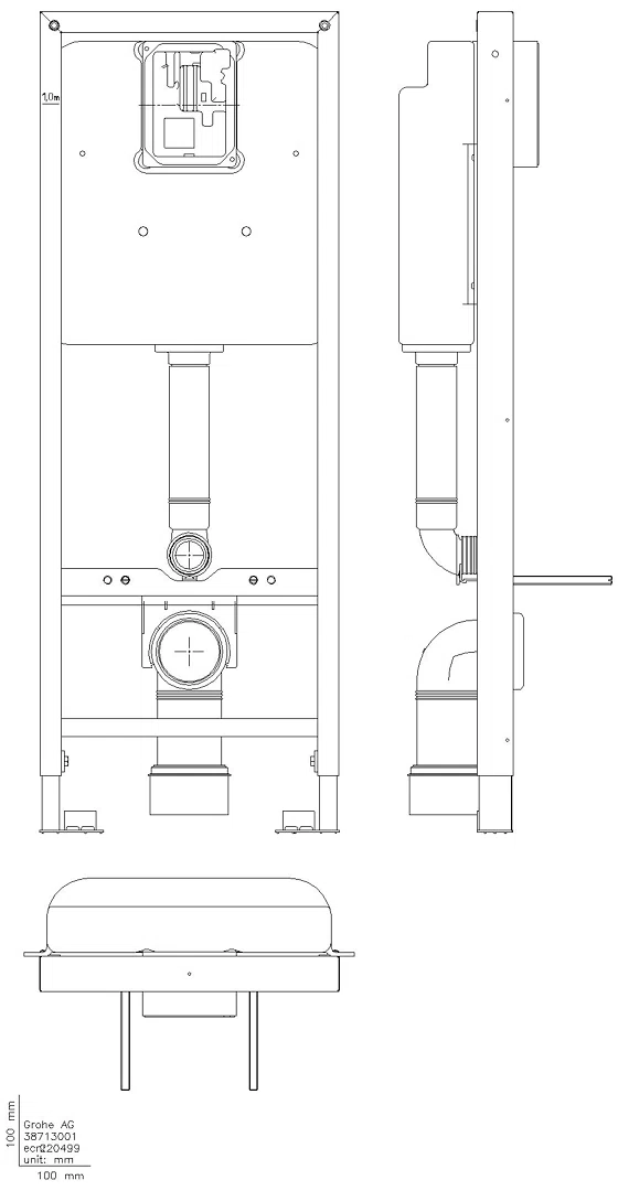 GROHE WC-Element Rapid SL 38713_1 BH 1,13m 0,42 m breit Spülkasten 6 l